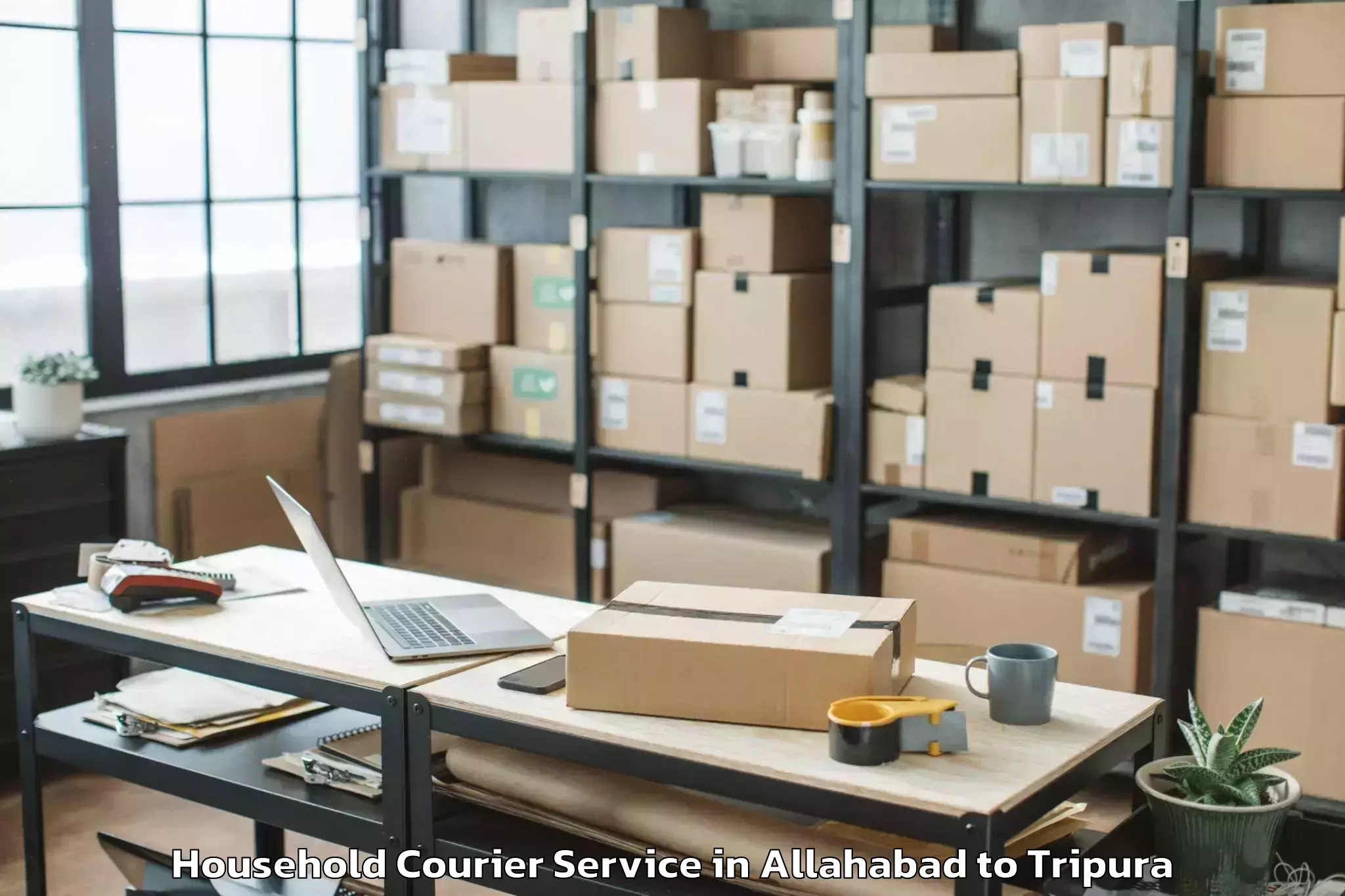 Book Your Allahabad to Kamalpur Airport Ixq Household Courier Today